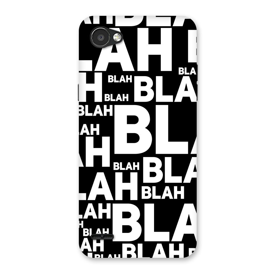Blah Blah Pattern Back Case for LG Q6