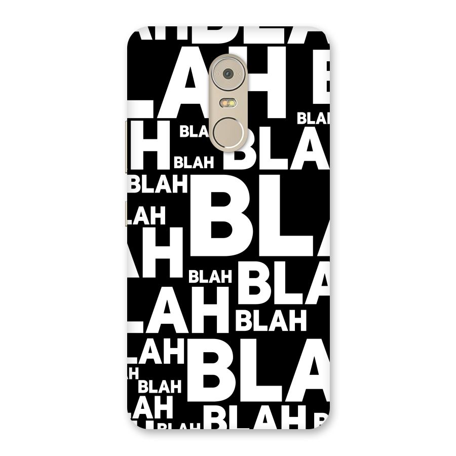 Blah Blah Pattern Back Case for Lenovo K6 Note