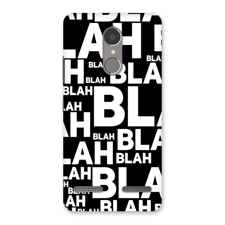 Blah Blah Pattern Back Case for Lenovo K6 Power