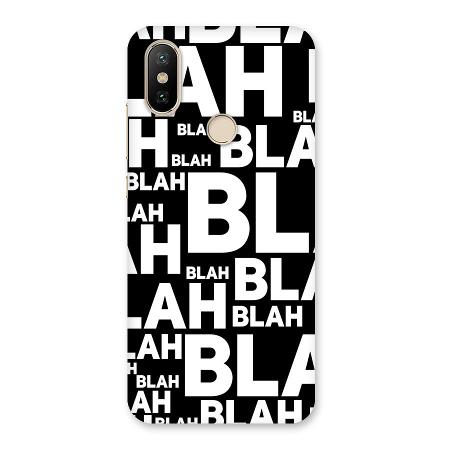 Blah Blah Pattern Back Case for Mi A2