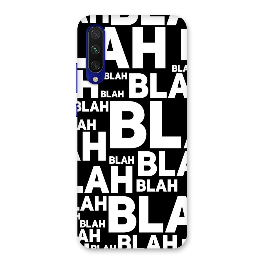Blah Blah Pattern Back Case for Mi A3