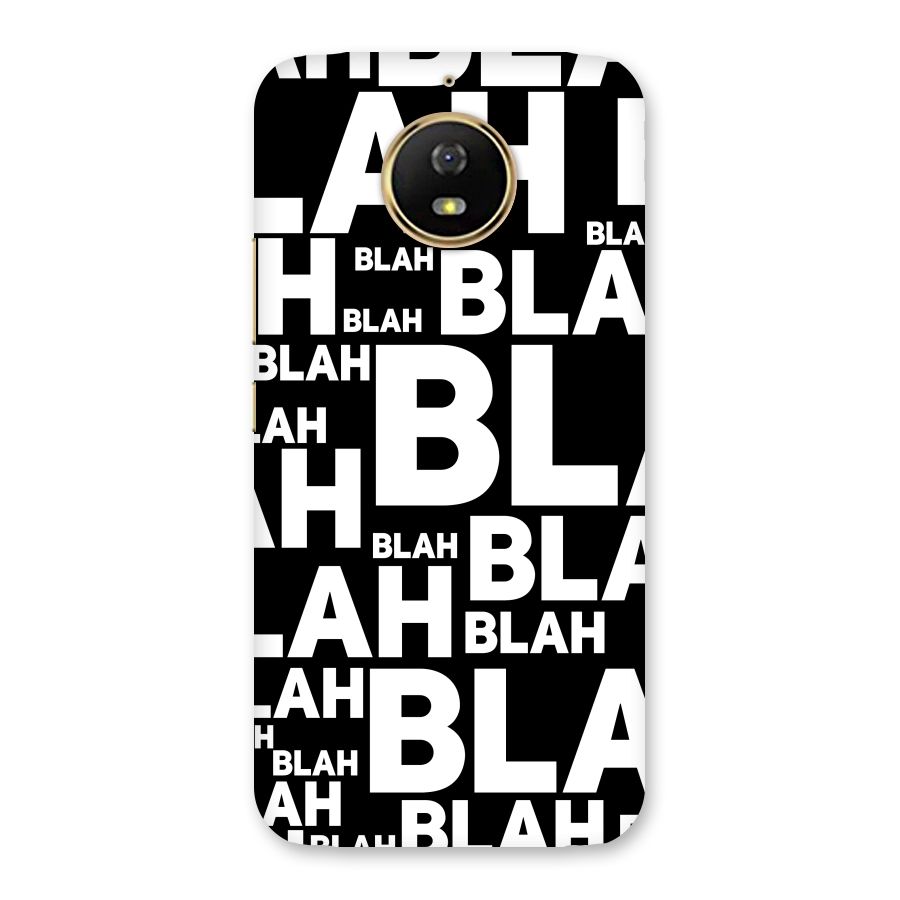 Blah Blah Pattern Back Case for Moto G5s