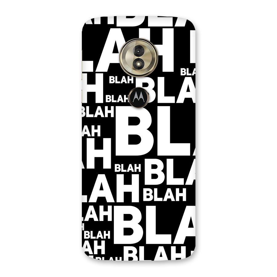 Blah Blah Pattern Back Case for Moto G6 Play