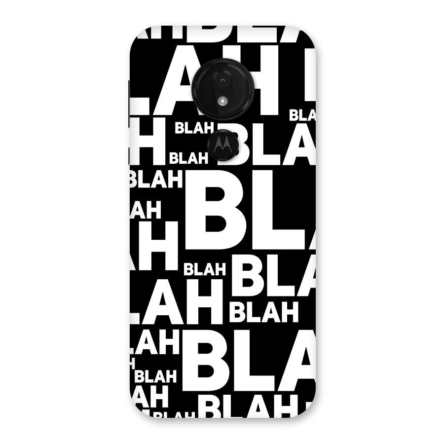 Blah Blah Pattern Back Case for Moto G7 Power