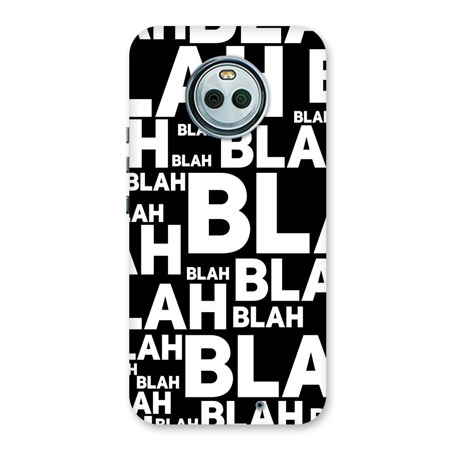 Blah Blah Pattern Back Case for Moto X4