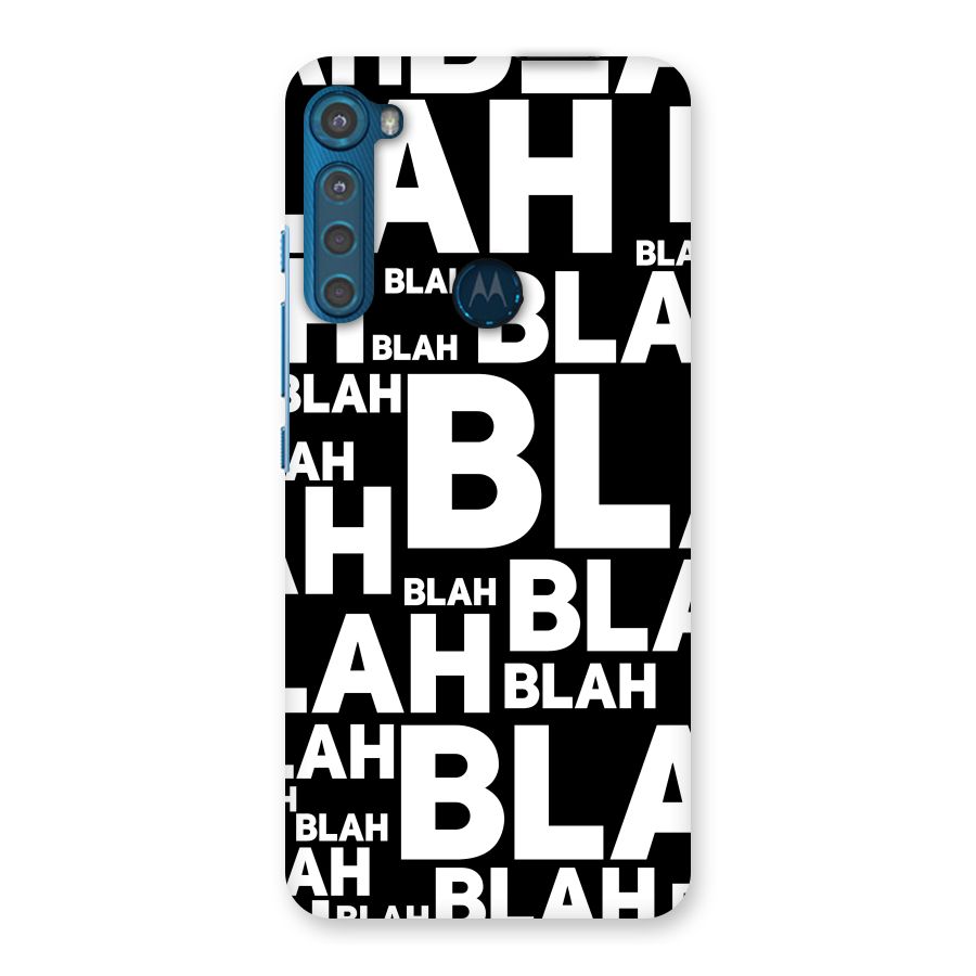 Blah Blah Pattern Back Case for Motorola One Fusion Plus