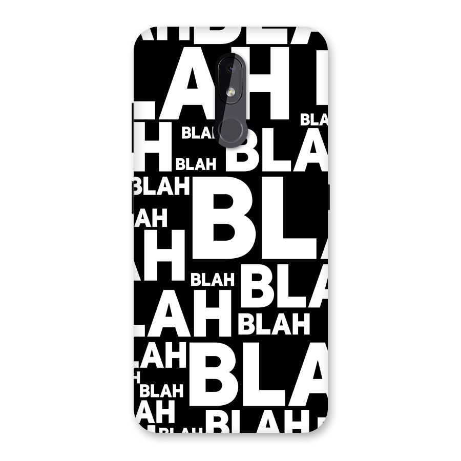 Blah Blah Pattern Back Case for Nokia 3.2