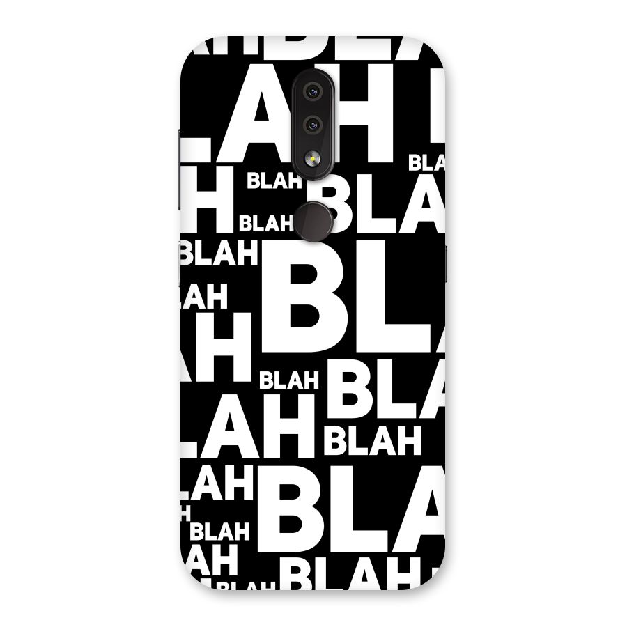 Blah Blah Pattern Back Case for Nokia 4.2