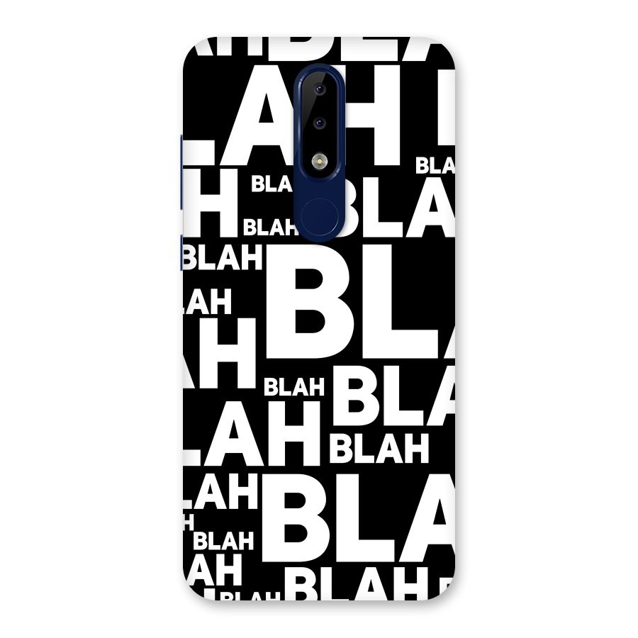 Blah Blah Pattern Back Case for Nokia 5.1 Plus