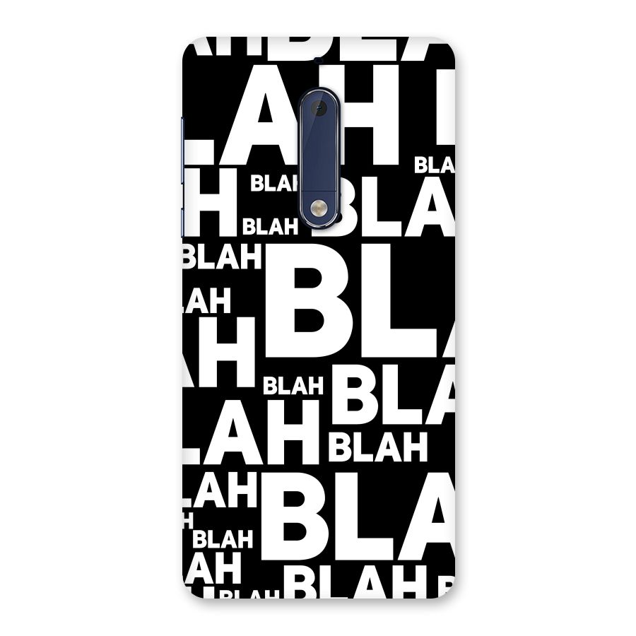 Blah Blah Pattern Back Case for Nokia 5