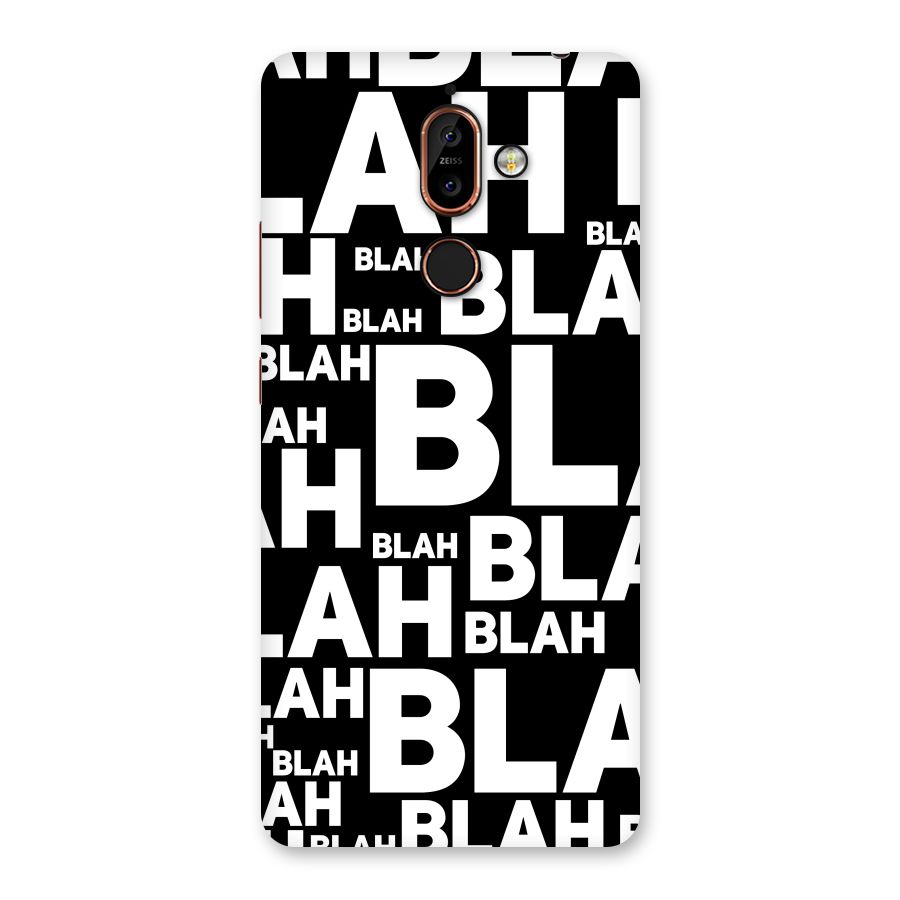 Blah Blah Pattern Back Case for Nokia 7 Plus