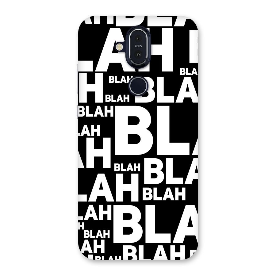 Blah Blah Pattern Back Case for Nokia 8.1