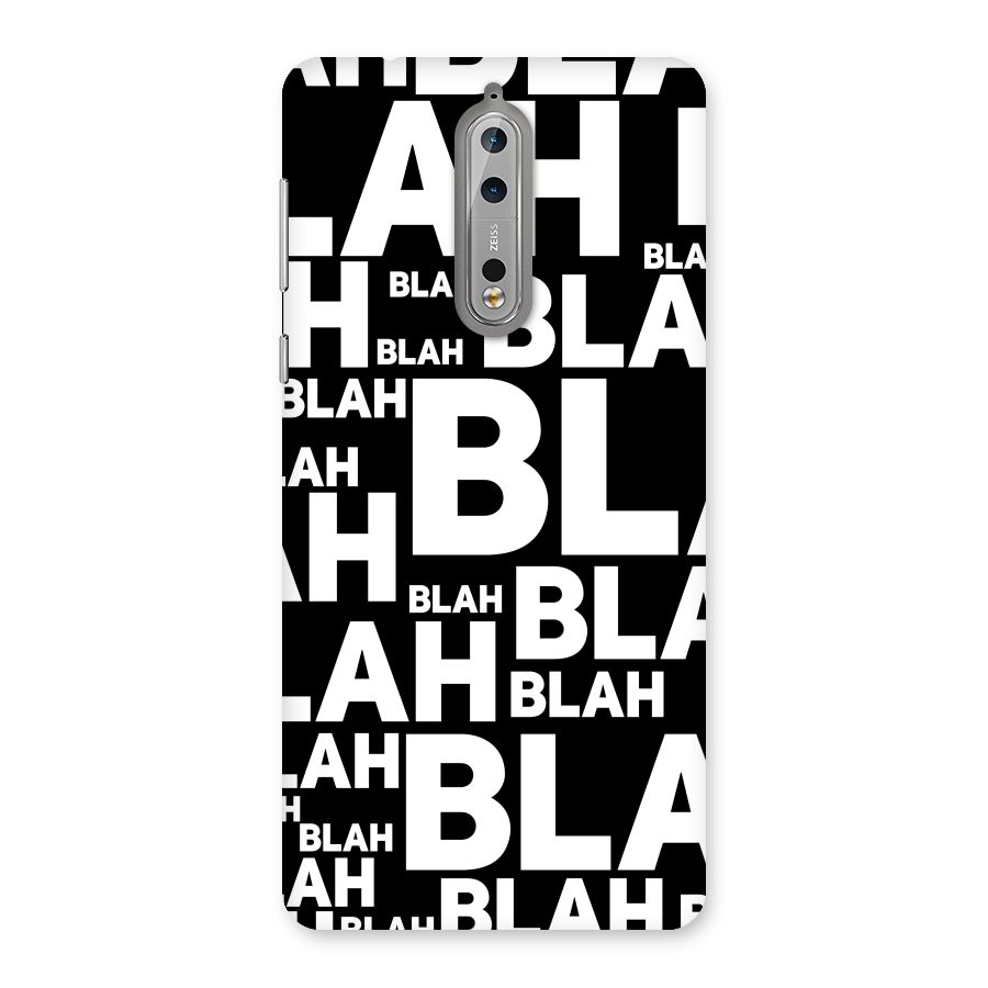 Blah Blah Pattern Back Case for Nokia 8