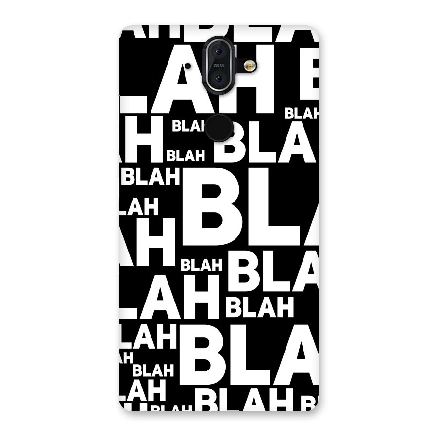 Blah Blah Pattern Back Case for Nokia 8 Sirocco