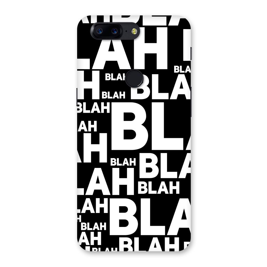Blah Blah Pattern Back Case for OnePlus 5T