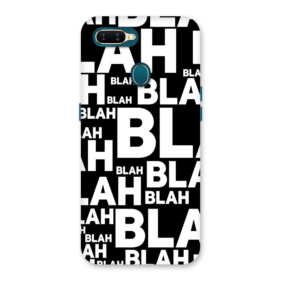 Blah Blah Pattern Back Case for Oppo A12s