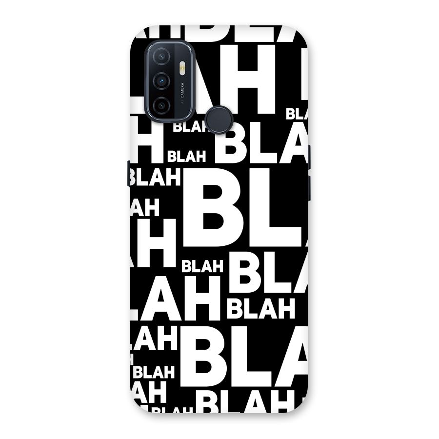 Blah Blah Pattern Back Case for Oppo A32