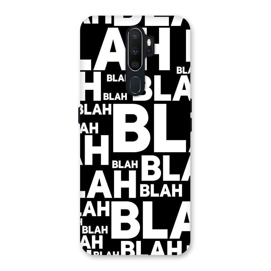Blah Blah Pattern Back Case for Oppo A5 (2020)