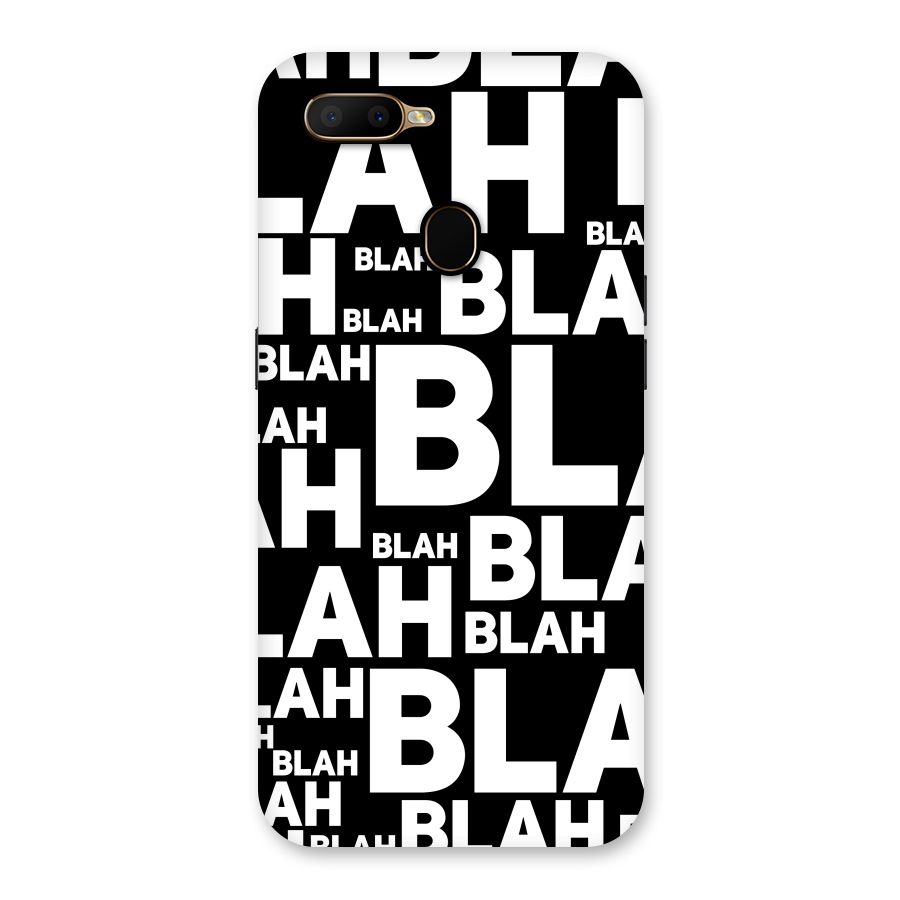 Blah Blah Pattern Back Case for Oppo A5s