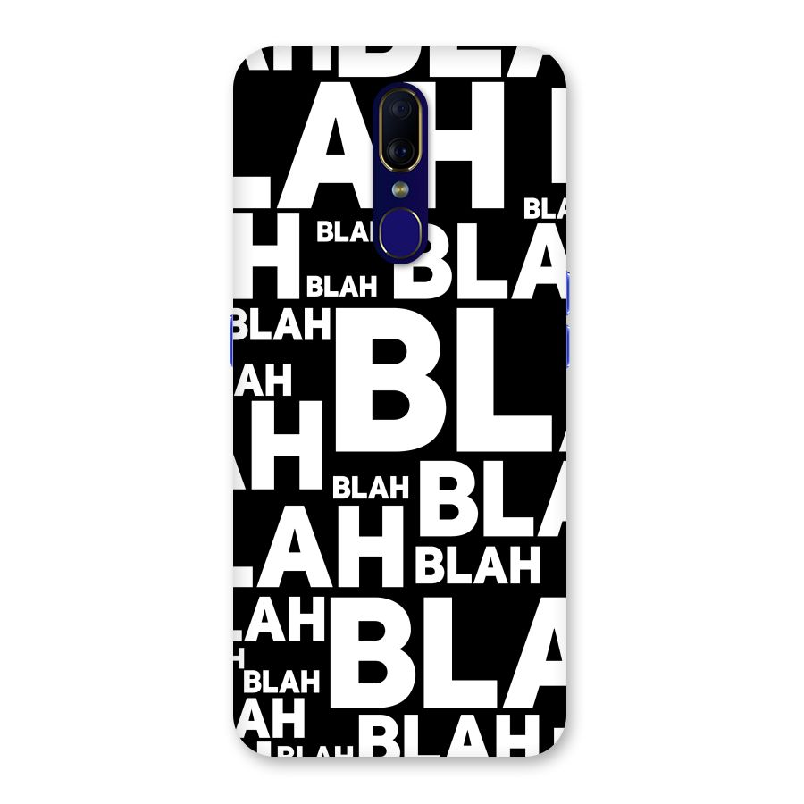 Blah Blah Pattern Back Case for Oppo A9