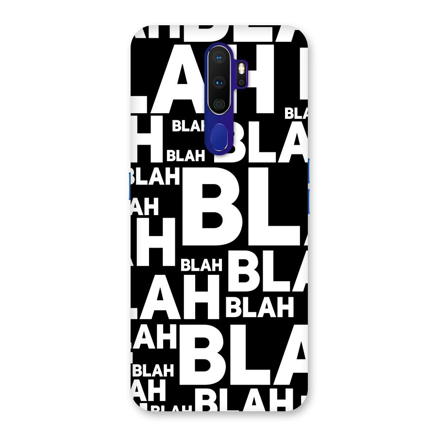 Blah Blah Pattern Back Case for Oppo A9 (2020)