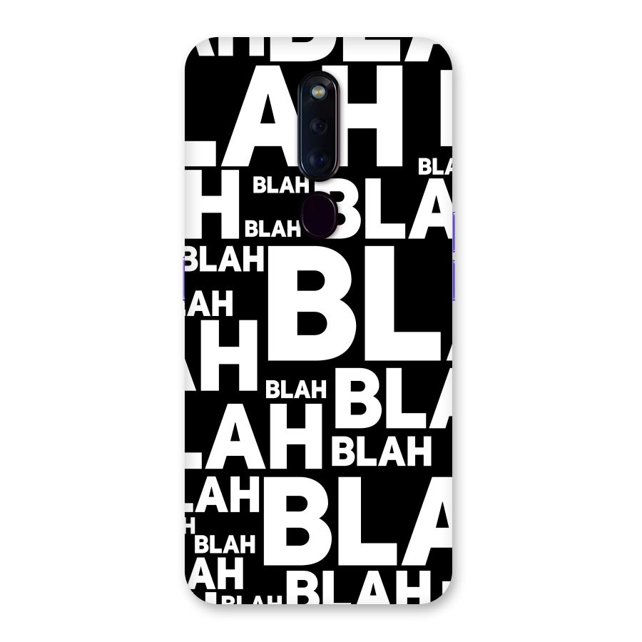 Blah Blah Pattern Back Case for Oppo F11 Pro