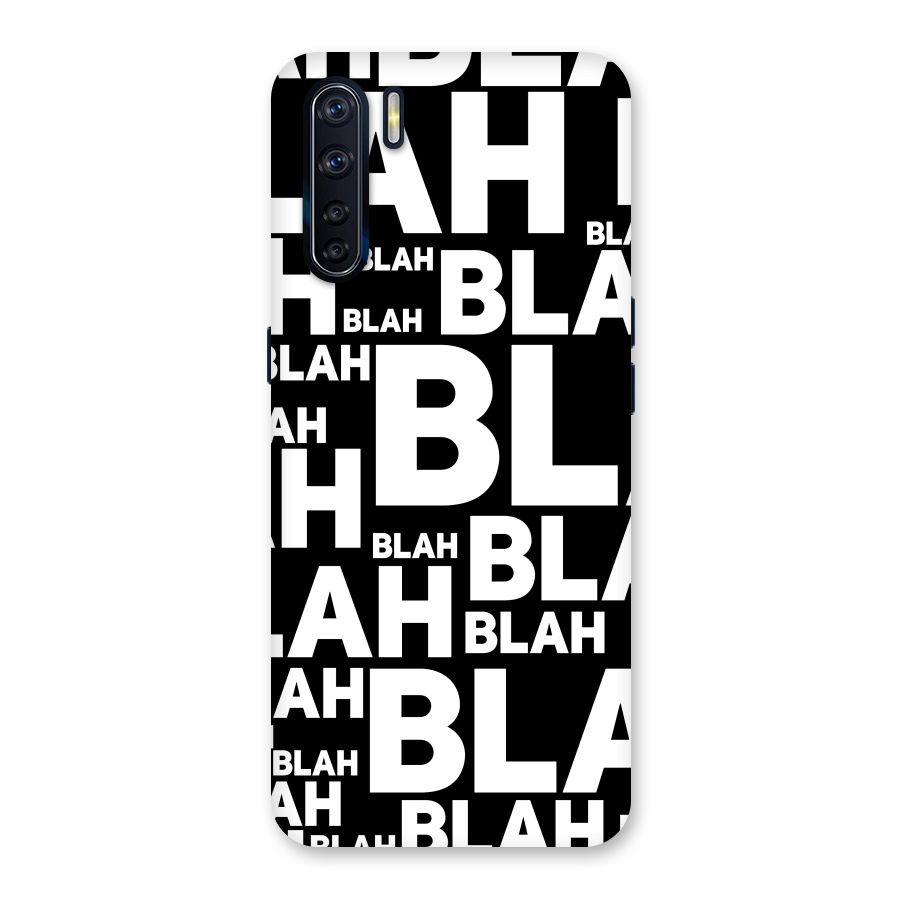 Blah Blah Pattern Back Case for Oppo F15