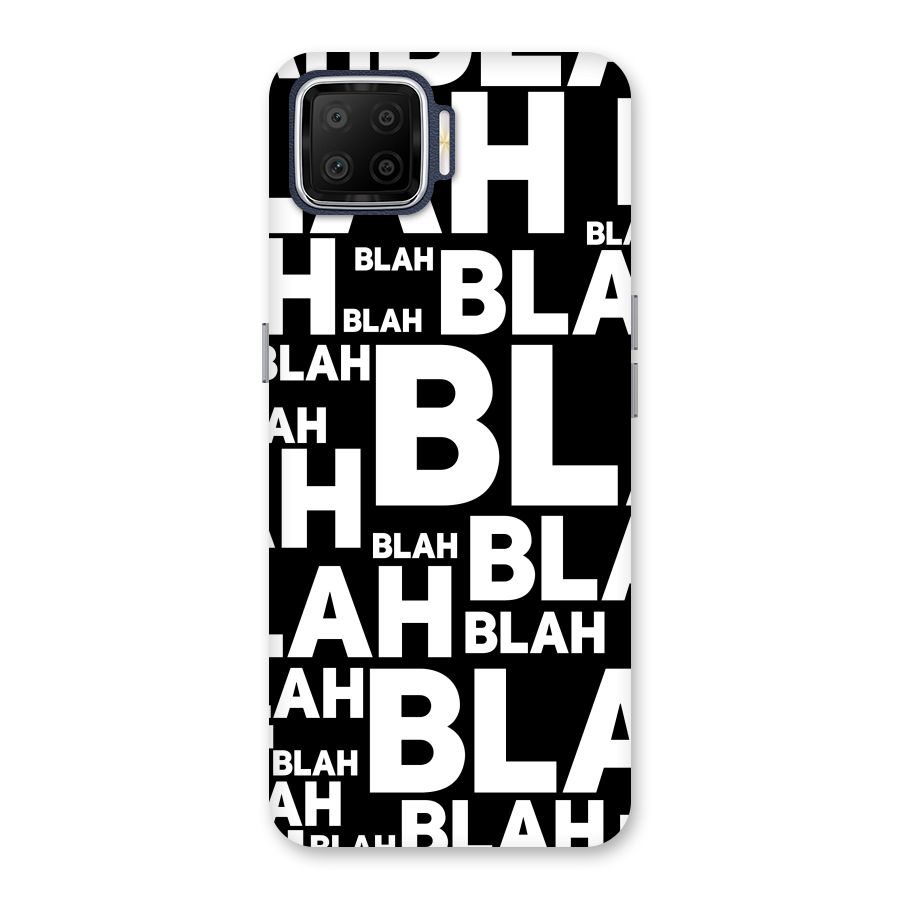 Blah Blah Pattern Back Case for Oppo F17