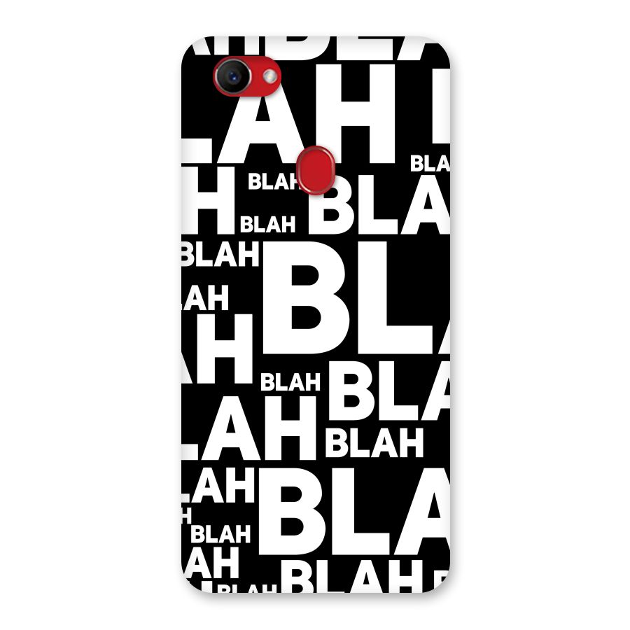 Blah Blah Pattern Back Case for Oppo F7