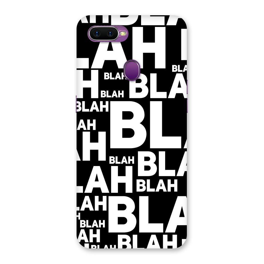 Blah Blah Pattern Back Case for Oppo F9