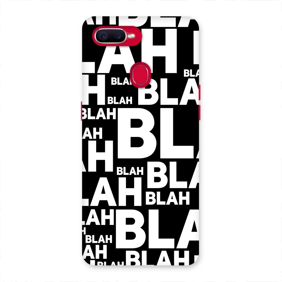 Blah Blah Pattern Back Case for Oppo F9 Pro