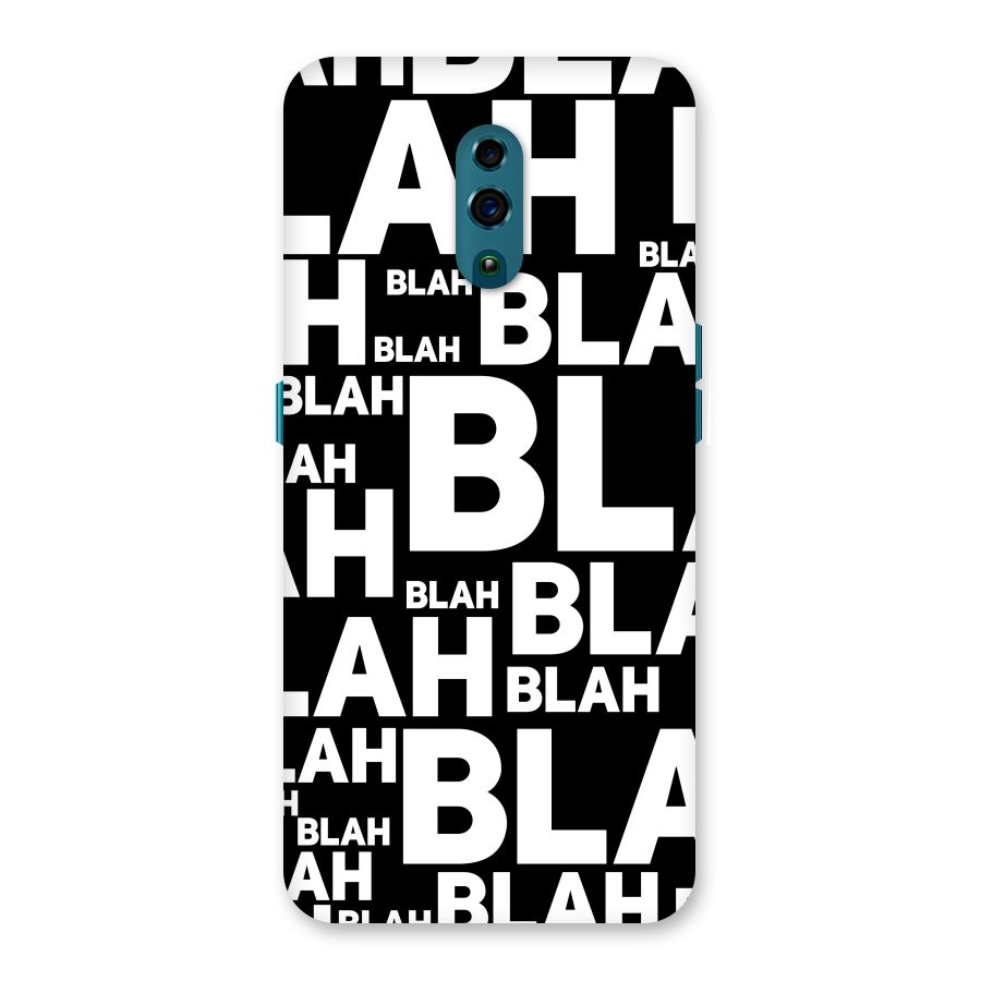 Blah Blah Pattern Back Case for Oppo Reno
