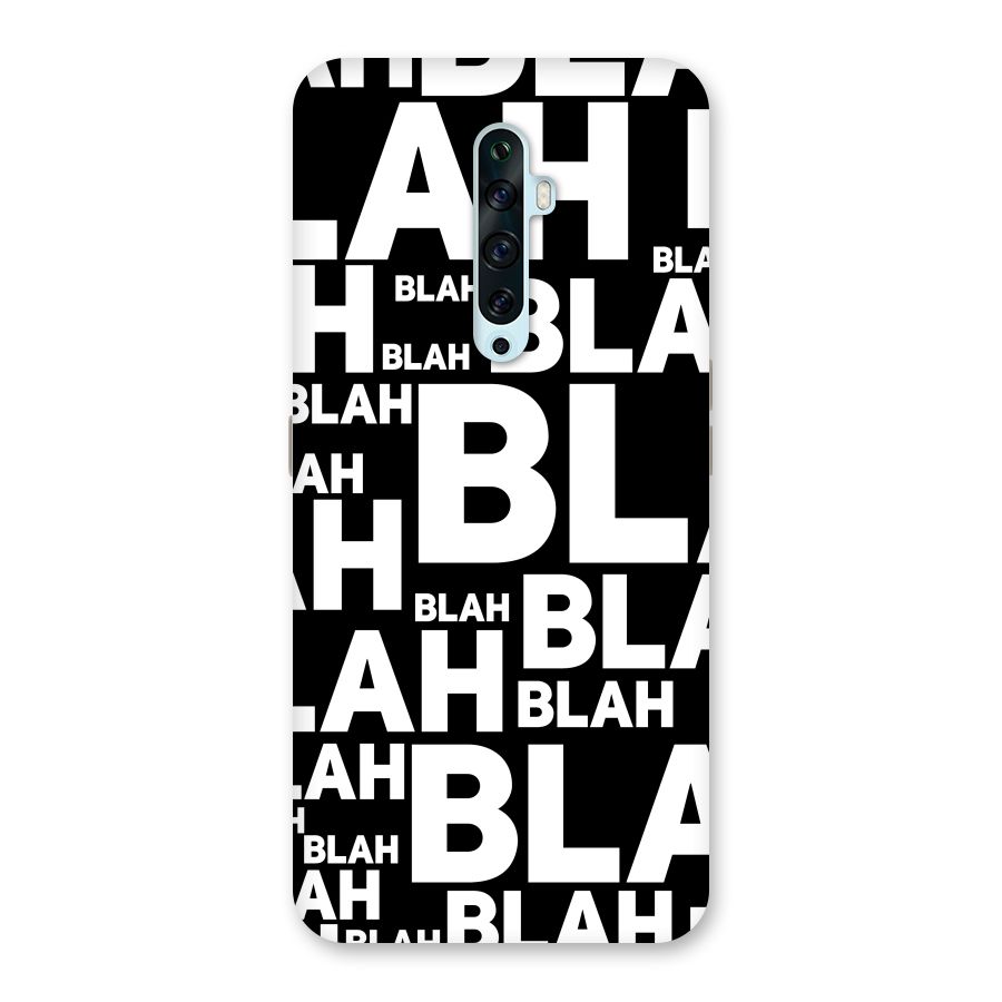 Blah Blah Pattern Back Case for Oppo Reno2 Z