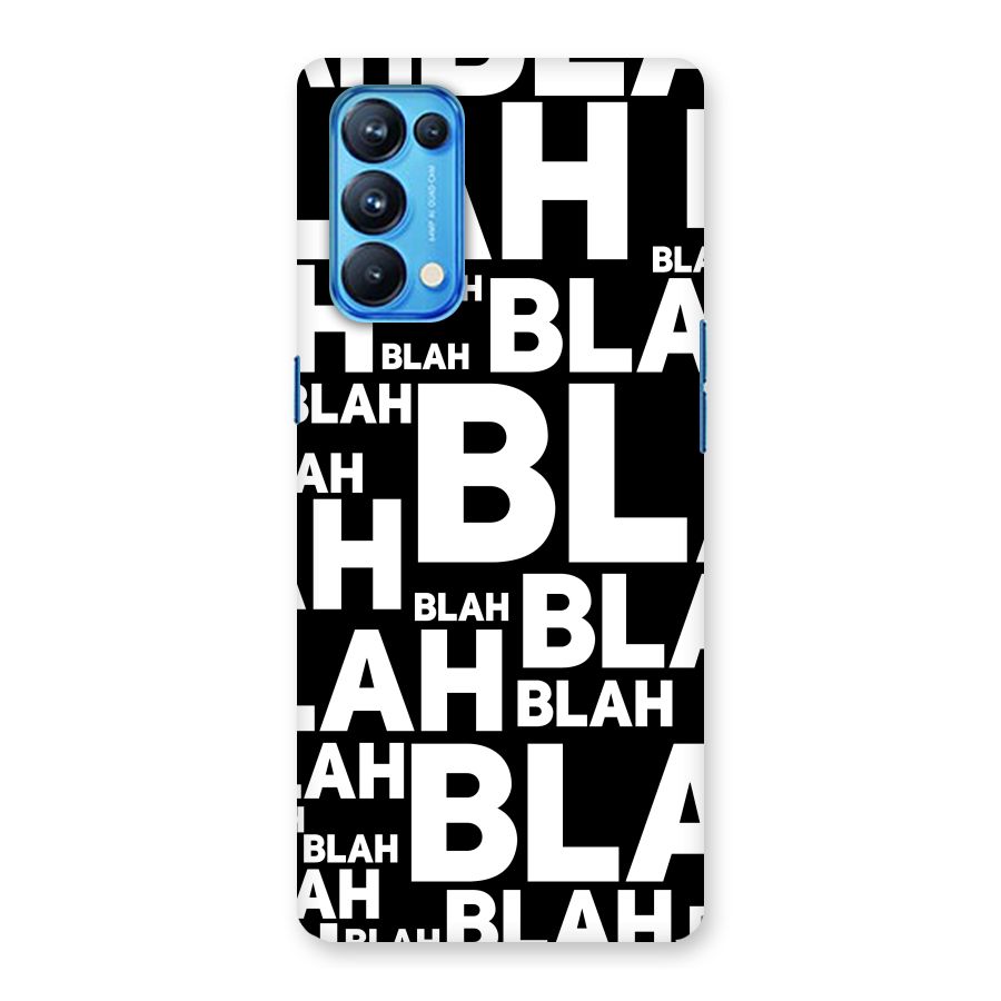 Blah Blah Pattern Back Case for Oppo Reno5 Pro 5G