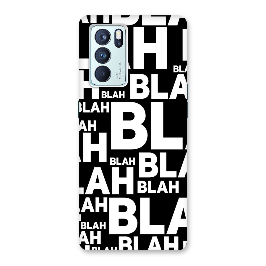 Blah Blah Pattern Back Case for Oppo Reno6 Pro 5G
