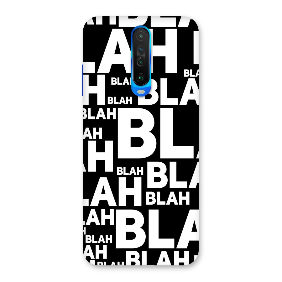 Blah Blah Pattern Back Case for Poco X2
