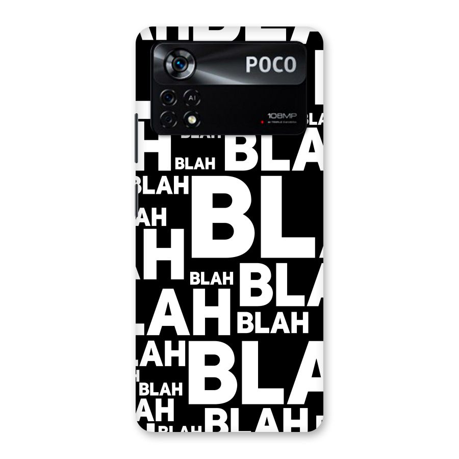 Blah Blah Pattern Back Case for Poco X4 Pro 5G