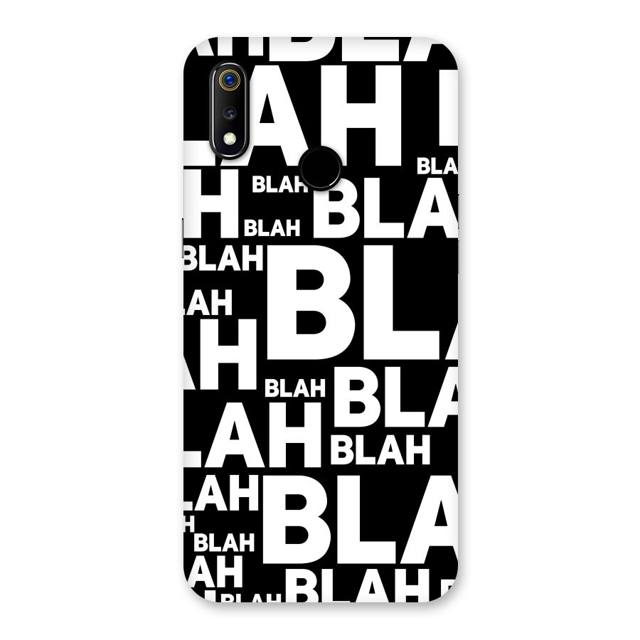 Blah Blah Pattern Back Case for Realme 3