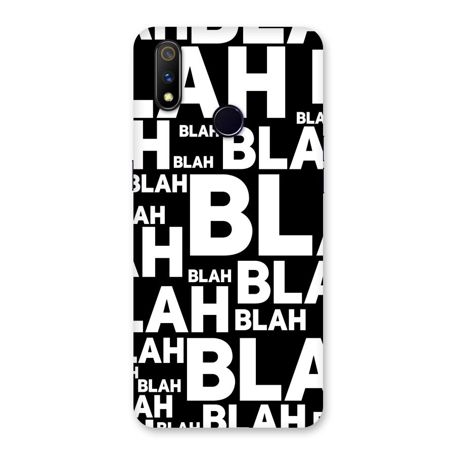 Blah Blah Pattern Back Case for Realme 3 Pro