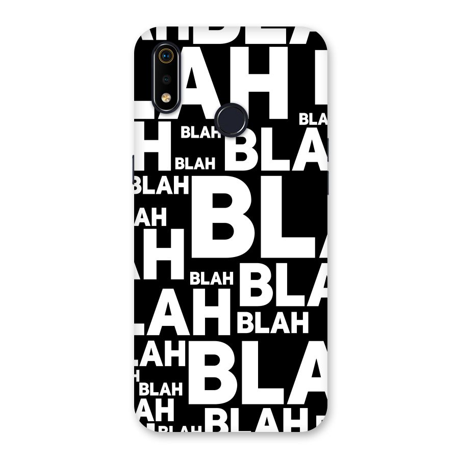 Blah Blah Pattern Back Case for Realme 3i