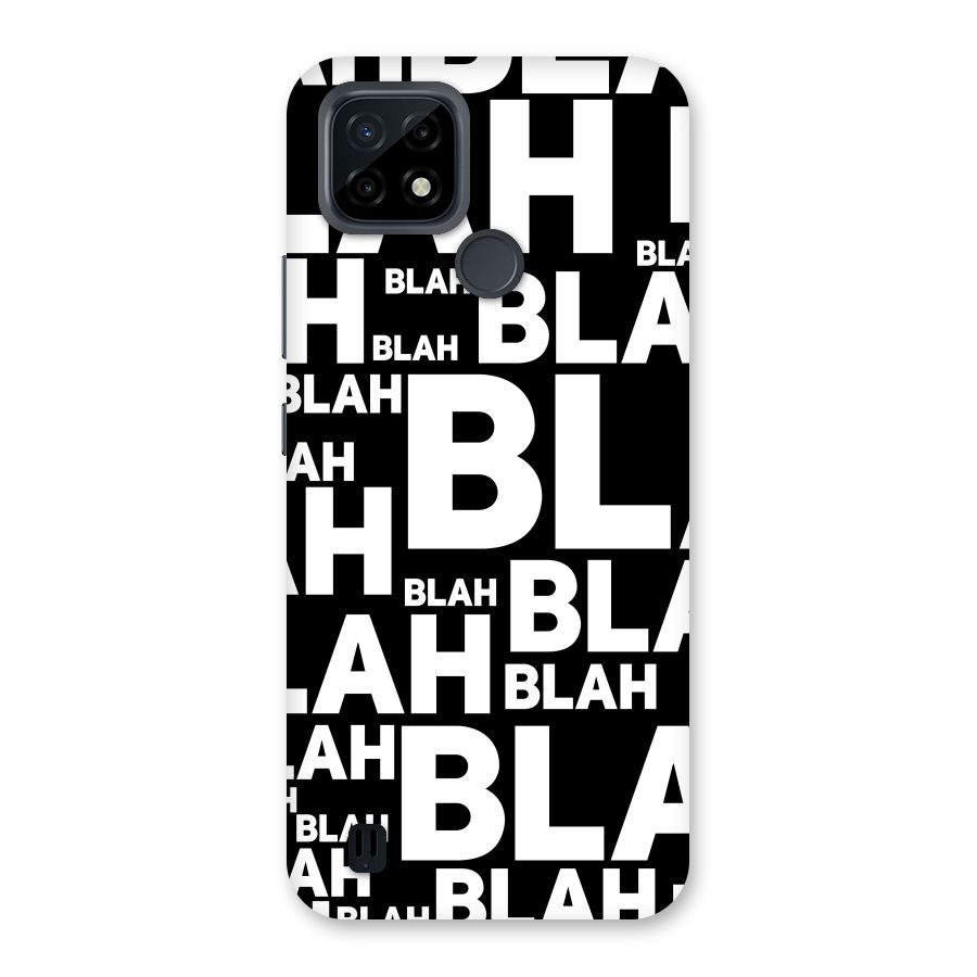 Blah Blah Pattern Back Case for Realme C21
