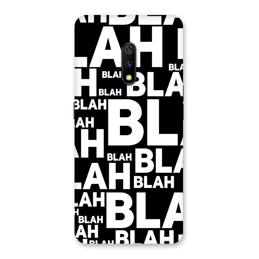 Blah Blah Pattern Back Case for Realme X