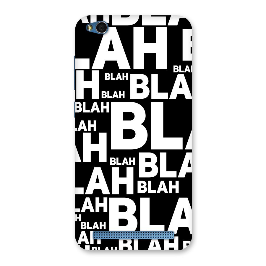 Blah Blah Pattern Back Case for Redmi 5A