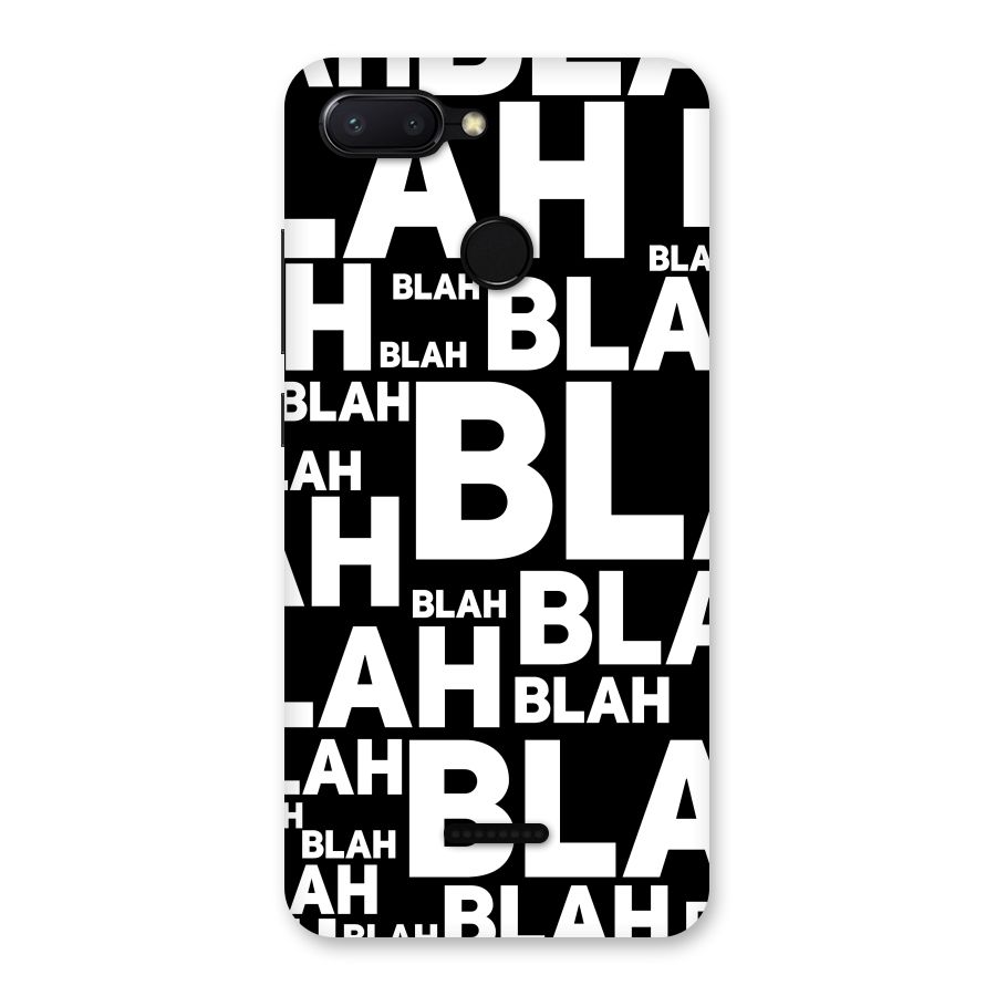 Blah Blah Pattern Back Case for Redmi 6