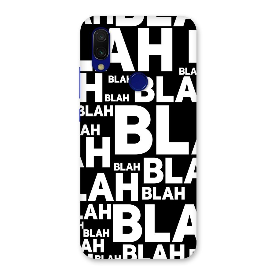 Blah Blah Pattern Back Case for Redmi 7