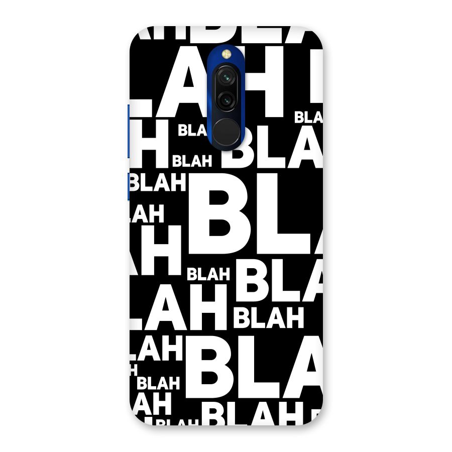 Blah Blah Pattern Back Case for Redmi 8