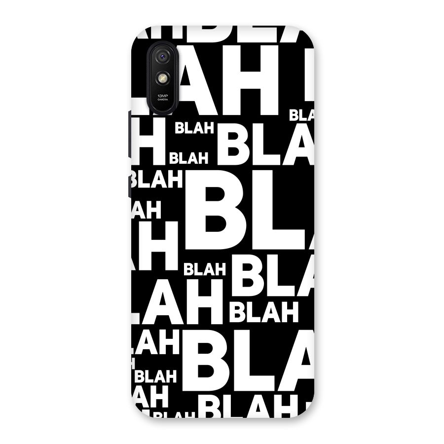 Blah Blah Pattern Back Case for Redmi 9A