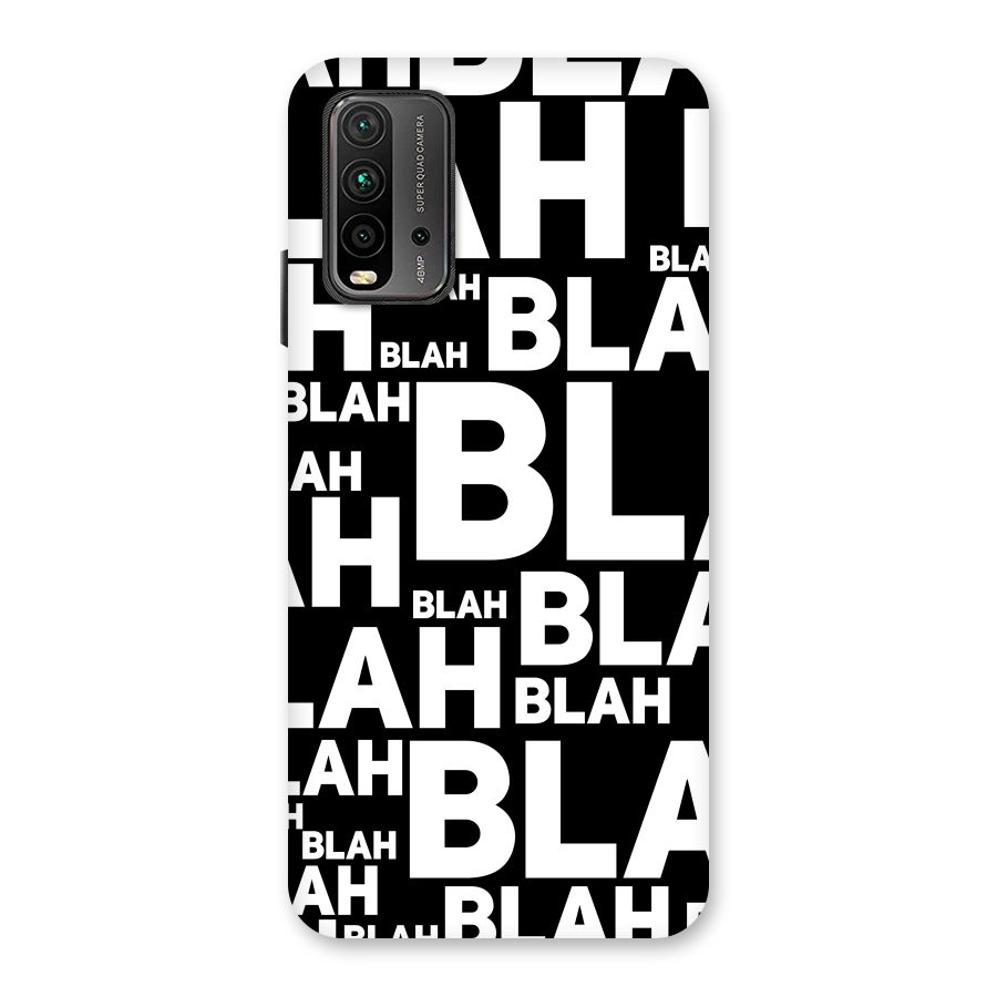 Blah Blah Pattern Back Case for Redmi 9 Power