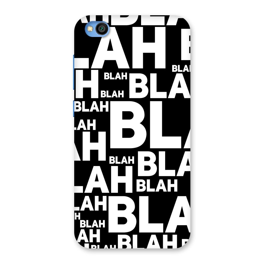 Blah Blah Pattern Back Case for Redmi Go