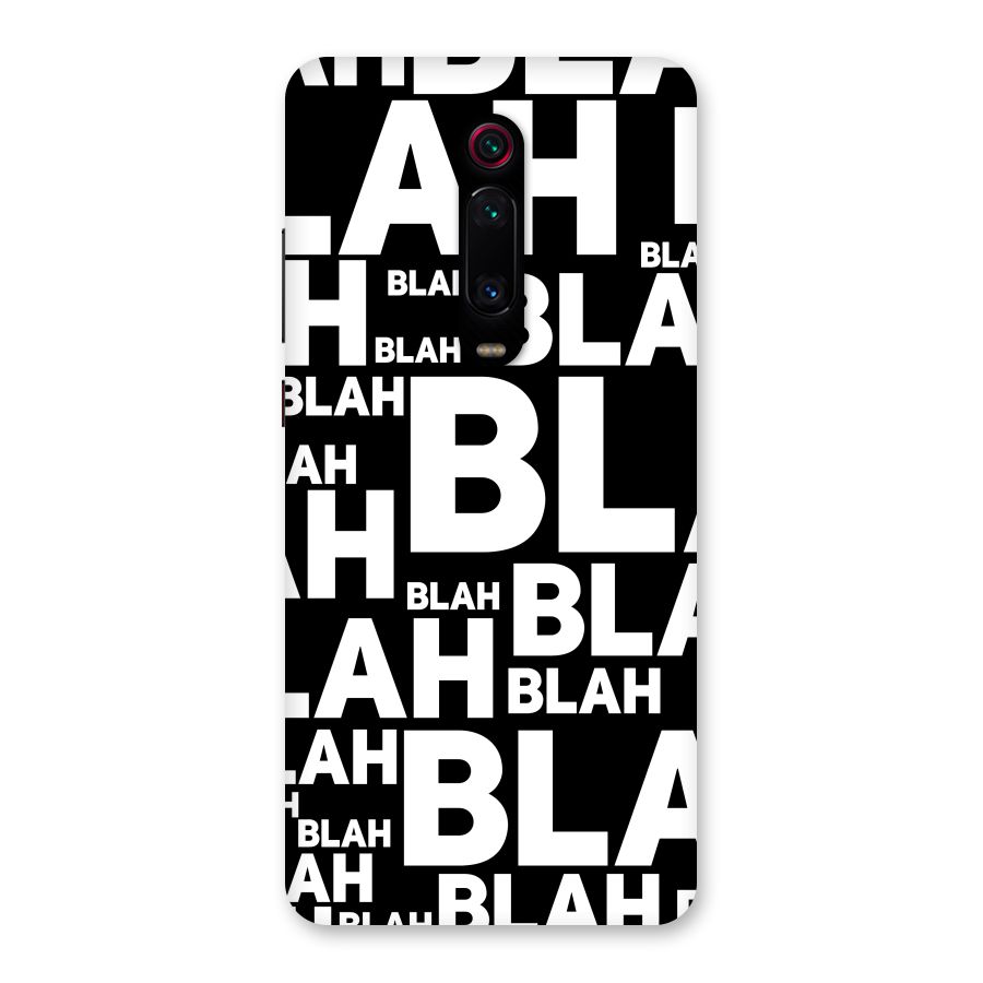 Blah Blah Pattern Back Case for Redmi K20